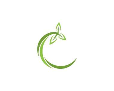 Doğa Yaprak simgesi logo şablonu