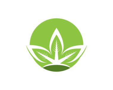 Doğa Yaprak simgesi logo şablonu