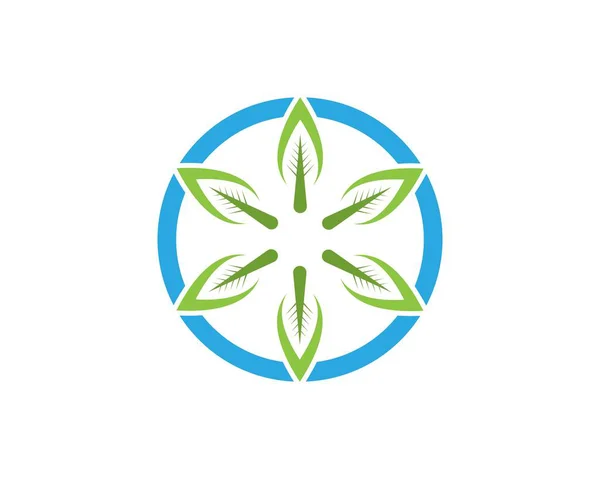 Natur Blatt Symbol Logo Vektor Vorlage — Stockvektor