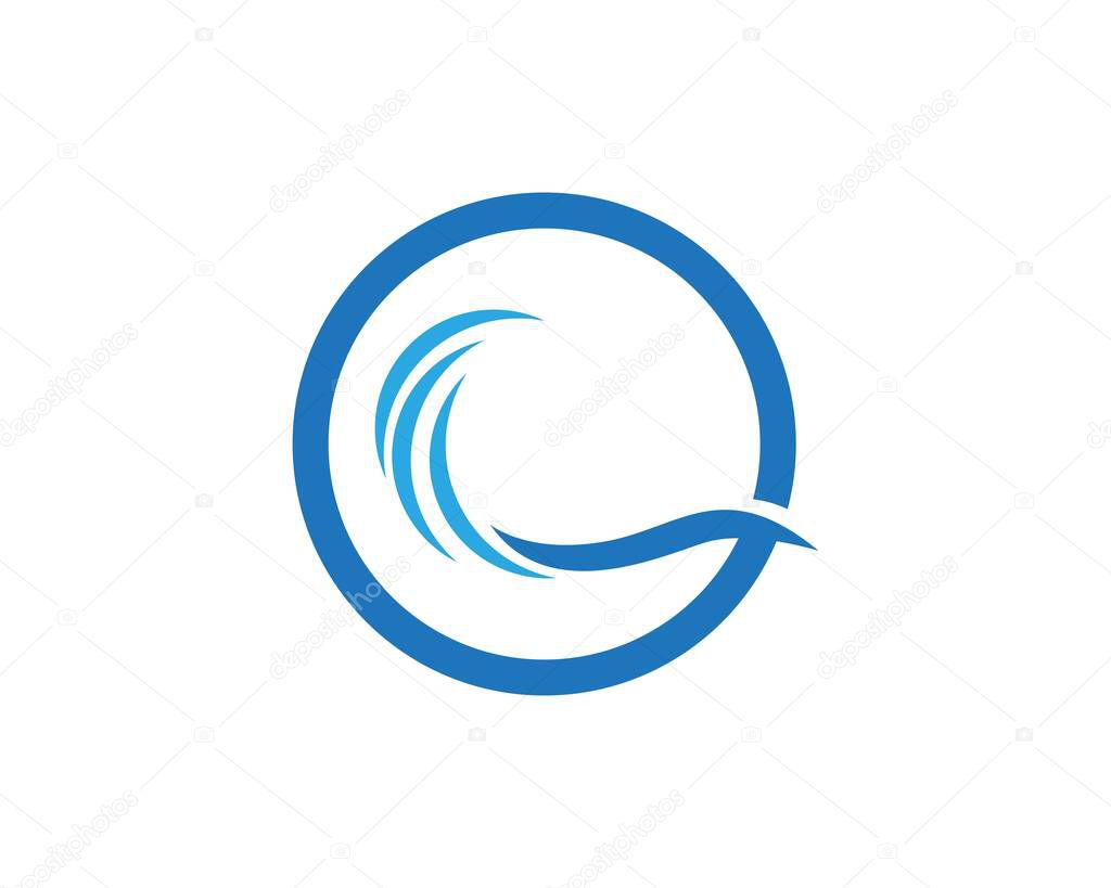 Wave icon logo vector template