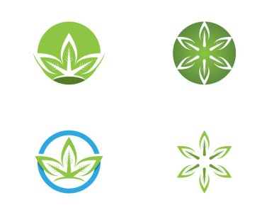 Doğa Yaprak simgesi logo şablonu