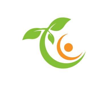 Doğa Yaprak simgesi logo şablonu