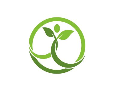 Doğa Yaprak simgesi logo şablonu