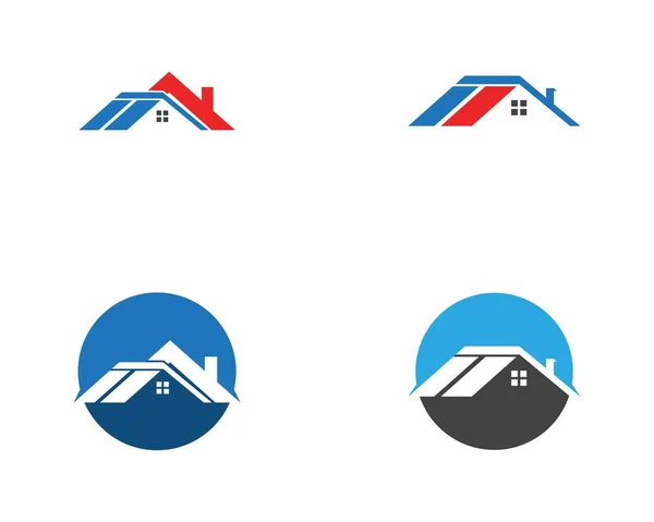 Building Shield Icon Logo Template — Stock Vector