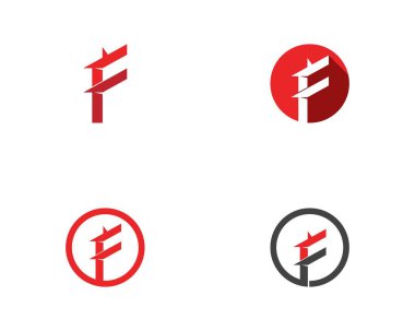 İş harfi simgesi logo vektör şablonu