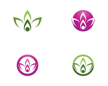 Doğa Yaprak simgesi logo şablonu