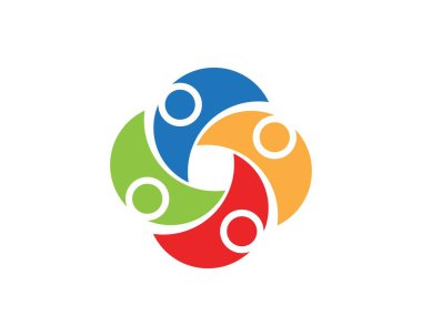 Halk logo vektör şablonunu önemser