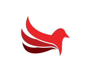 Kuş kanatları logo vektör şablonu