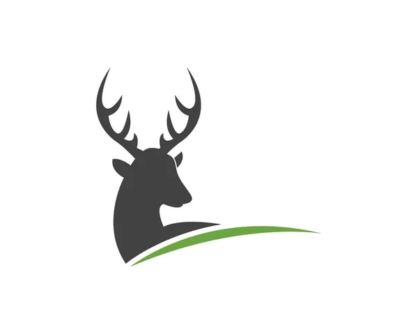 鹿の頭のアイコンのロゴベクトルテンプレート — ストックベクタ