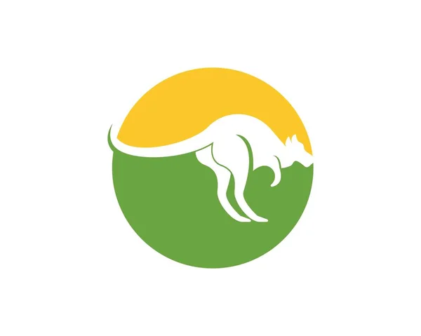 Modèle Vectoriel Logo Icône Kangourou — Image vectorielle