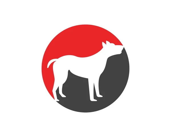 Hund Symbol Logo Vektor Vorlage — Stockvektor