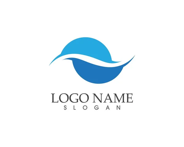 Modèle Vectoriel Logo Icône Vague — Image vectorielle