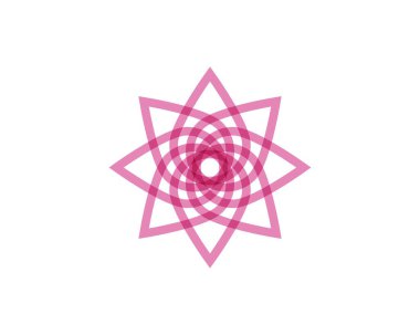 Çiçek soyut logo vektör şablonu