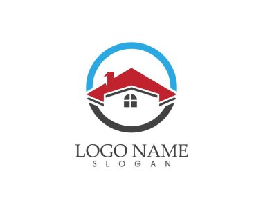 Gayrimenkul ve ev logo vektörü şablonu oluşturma