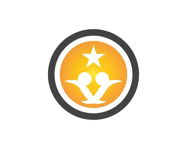 Saúde Pessoas Cuidado Logotipo Vetor Ilustração —  Vetores de Stock