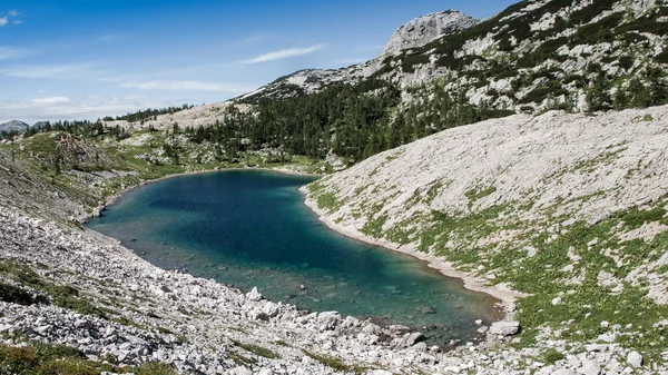 Pohled na jeden z sedmi jezer Triglav, — Stock fotografie