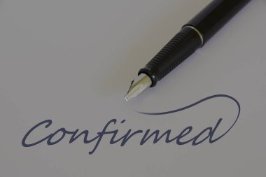 Dolma kalem beyaz kağıt - doğruladı.