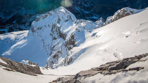 Pohled na krajinu jihozápadní straně hory Triglav. — Stock fotografie