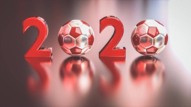 2020 sayısının yakın görüntüsü. Yeni Yıl