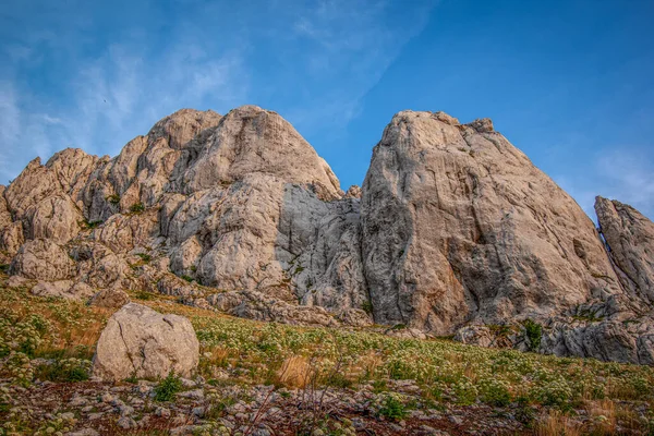 Vistas Panorámicas Montaña Balsas Tulo Parque Natural Velebit Croacia — Foto de Stock