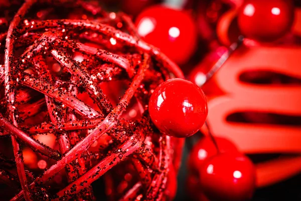 Close up of red Christmas decor — Stock Photo, Image