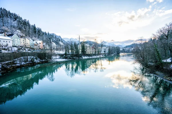 Beautiful view over river in Fussen,Germany — Stock Photo, Image