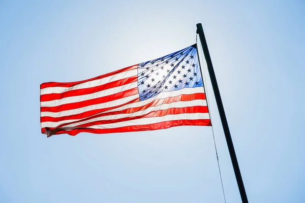 American flag on flagpole — Stock Photo, Image