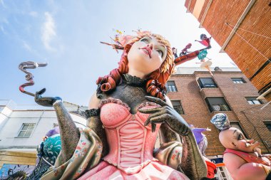Alzira, Valencia, İspanya 'da Fallas