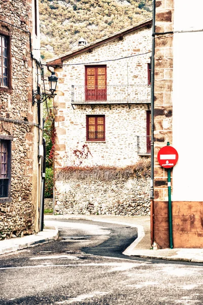 Empty street in small town — Stock Photo, Image