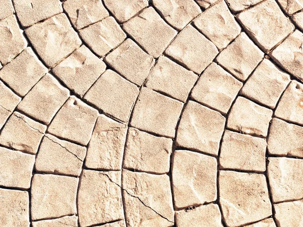 cobblestone pavement close up