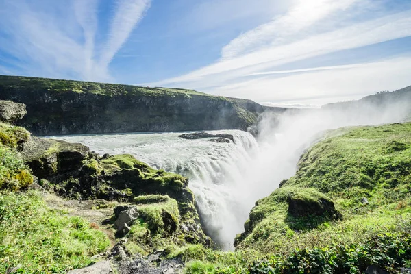 Gullfoss en Islandia, Círculo Dorado — Foto de Stock