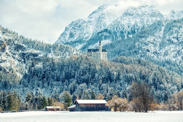 Neuschwanstein slott på vintern — Stockfoto