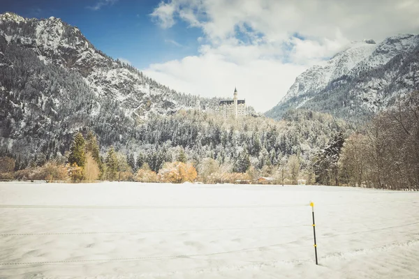 Neuschwanstein slott på vintern — Stockfoto