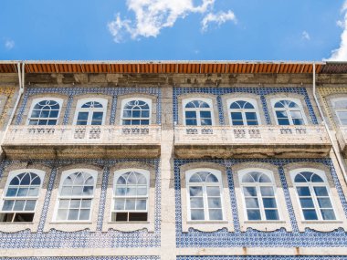 Guimaraes, Portekiz - 12 Haziran 2019: Guimaraes, Portekiz 'deki tarihi merkez