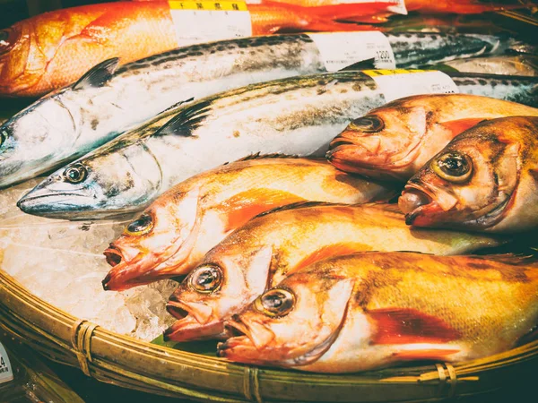 Verse vissen in een markt — Stockfoto