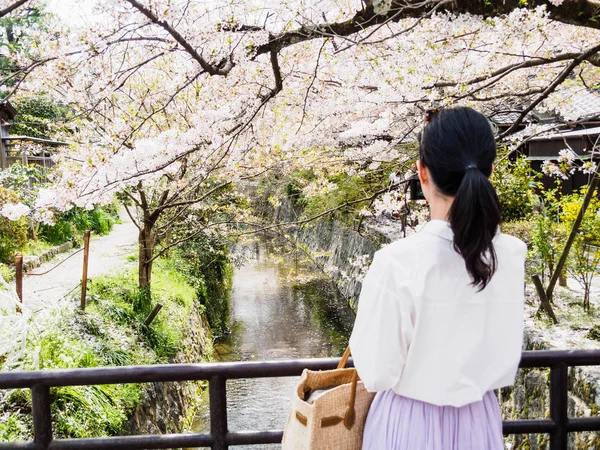 КЁТО, Япония - 02 апреля 2018 года: философская походка. Маршрут назван в честь японского философа Нисиды Китаро, который, как полагают, использовал его для ежедневной медитации. . — стоковое фото