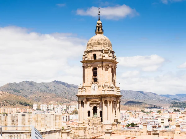 Uitzicht op de kathedraal van Malaga, Spanje — Stockfoto