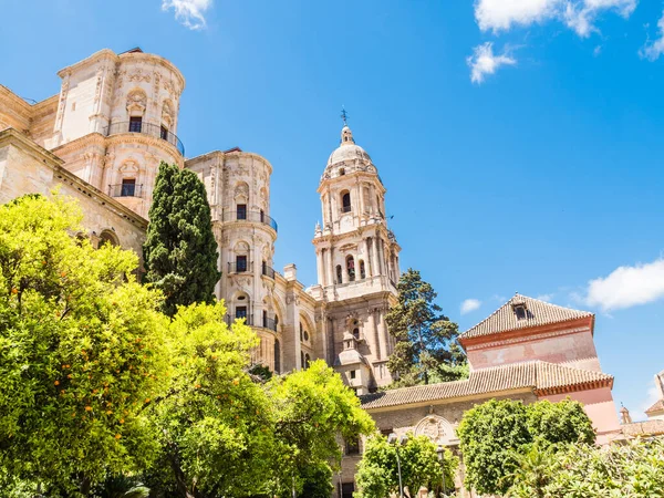 Pohled na katedrálu Malaga, Španělsko — Stock fotografie