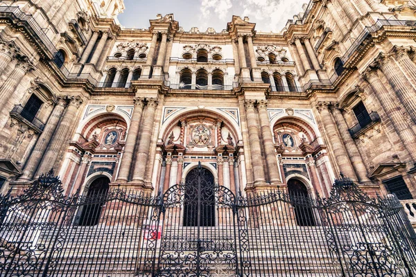View of Malaga cathedral, Spain — 图库照片