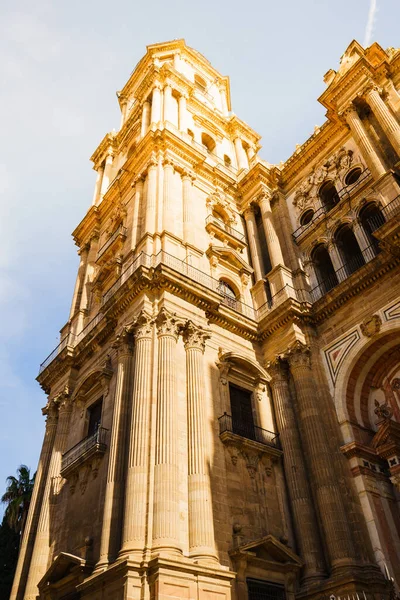 Uitzicht op de kathedraal van Malaga, Spanje — Stockfoto