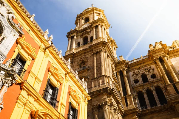 Pohled na katedrálu Malaga, Španělsko — Stock fotografie