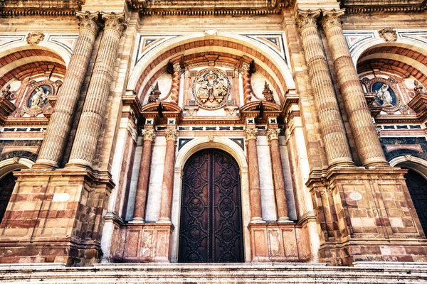 View of Malaga cathedral, Spain — Stok fotoğraf
