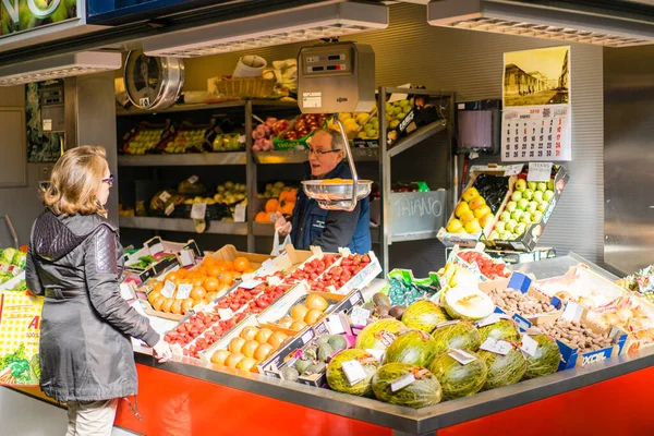 Malaga Espanha Janeiro Alimentos Mercado Central Janeiro Málaga Espanha Foi — Fotografia de Stock