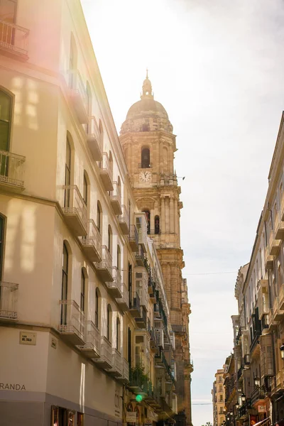 Malaga Spain January View Cathedral Sunlight January Malaga Spai — Stock Photo, Image