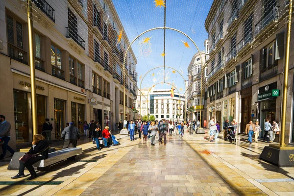 Malaga Spanje Januari Larios Street Januari Malaga Spanje Het Tweede — Stockfoto