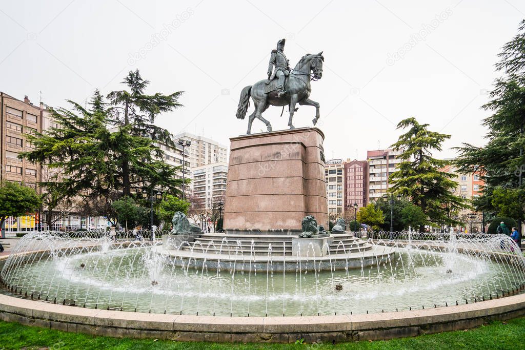 LOGRONO, SPAIN - FEBRUARY 23, 2017: Monument of General Espartero.
