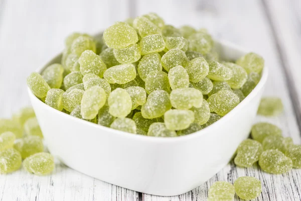 Gedeelte van gummy snoepjes (apple smaak) — Stockfoto