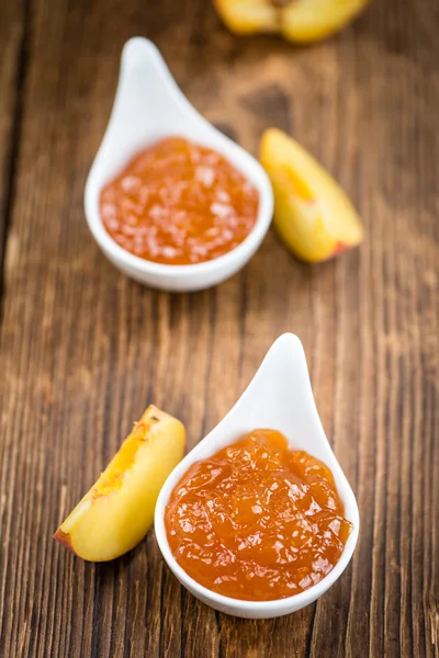 Portion of Peach Jam (close-up shot) — Stock Photo, Image
