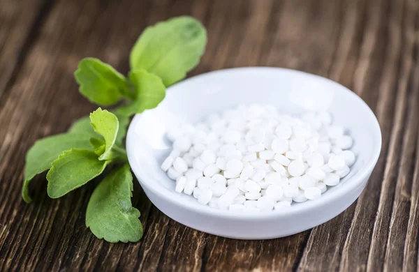 Píldoras edulcorantes Stevia —  Fotos de Stock