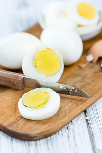 Gedeelte van gesneden eieren — Stockfoto